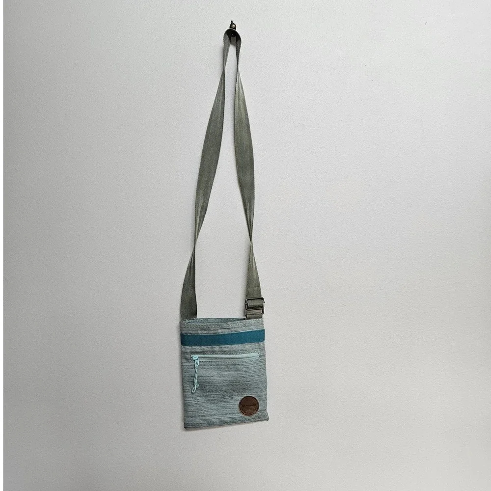 Dakine Jive Crossbody Bag Mini Travel Purse Blue Grey Woven Adjustable Strap